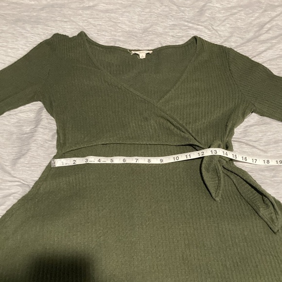 ❤️Elegant Olive Green Wrap Dress - Picture 4 of 7